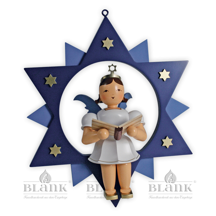 ESFM 019 Angel in a Star Singer, 30 cm, coloured