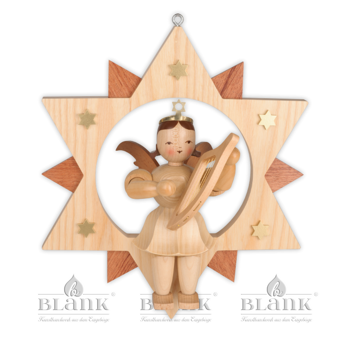 ESM 007 Angel in a Star with Lyre, 30 cm