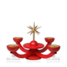 LEF 053T Adventsleuchter mit Teelichthalter, ohne Engel, rot