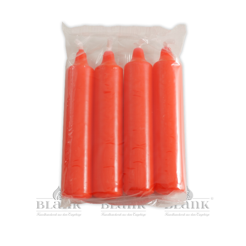 Candles for Candleholder, red, 4 pieces