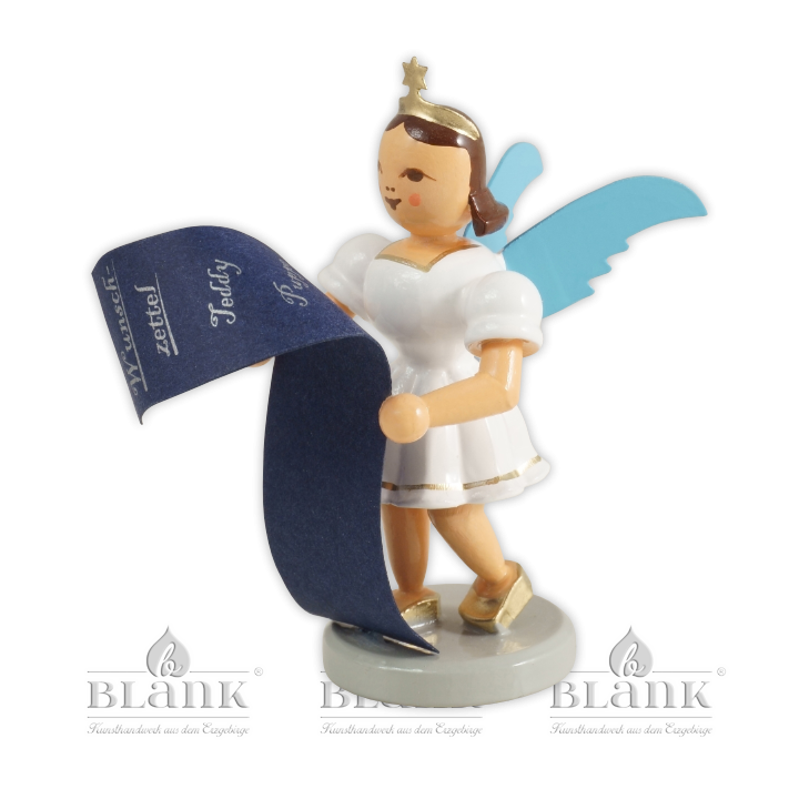Angel with Short Pleated Skirt and Wishlist, coloured