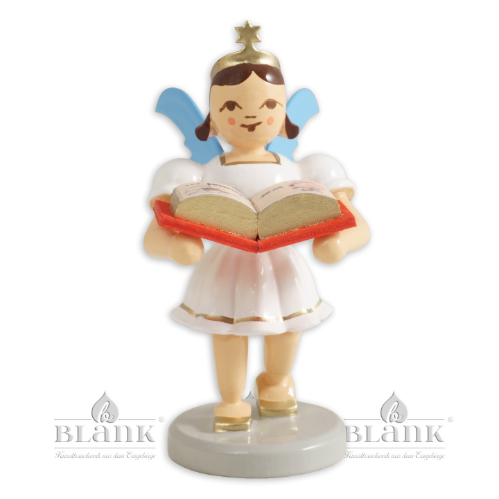 Angel with Short Pleated Skirt and Story Book, coloured