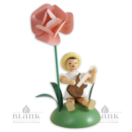Flower Child with Electric Guitar and Peony, sitting