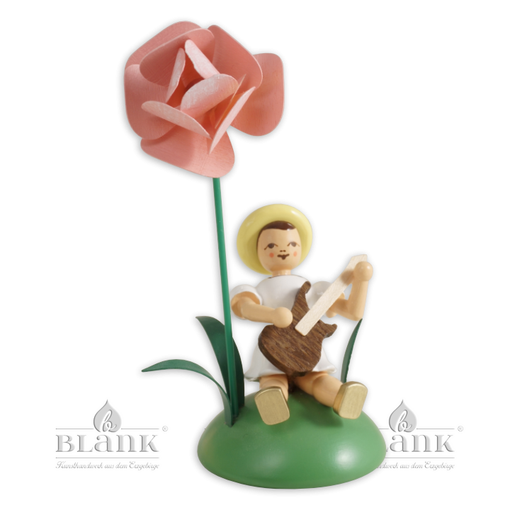 BKS 032 Blumenkind mit E-Gitarre und Pfingstrose, sitzend
