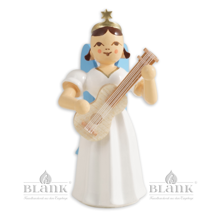 Angel with Long Robe and Guitar, coloured