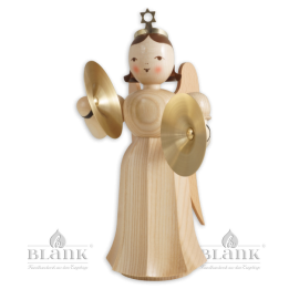Angel with Long Pleated Robe and Cymbals, 20 cm