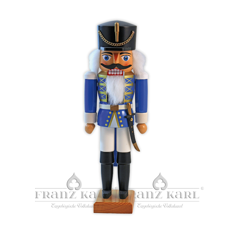 Nutcracker "Hussar", blue - 34 cm (13.4 inches)