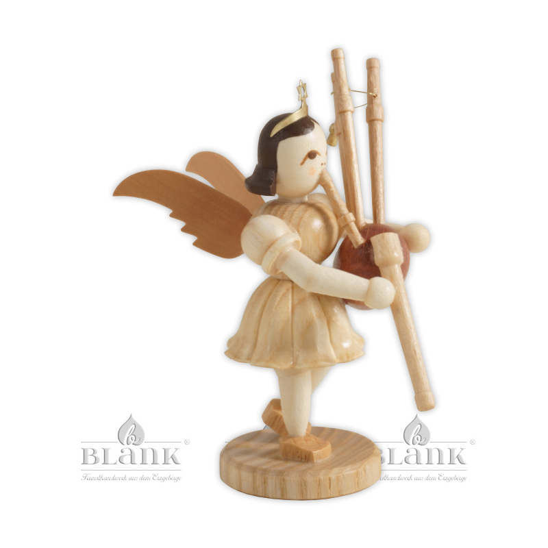 Angel with Short Pleated Skirt and Bagpipes