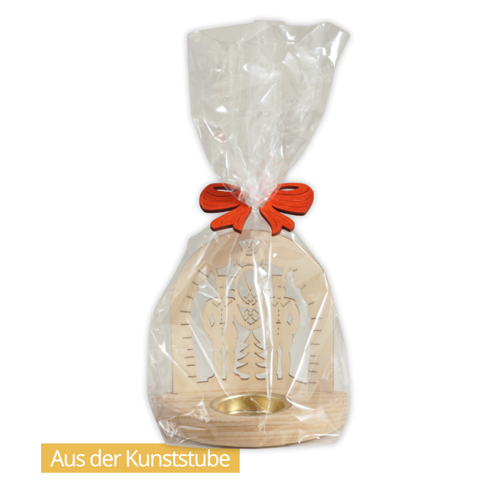 Teelichthalter Bergmann in Geschenkverpackung