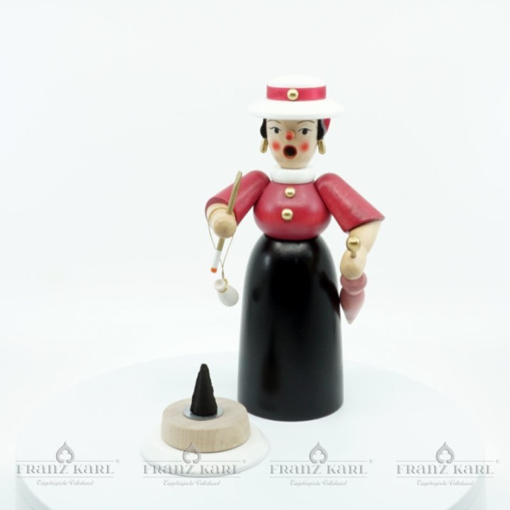 Lady mit Schirm - geöffnet mit Räucherkerze