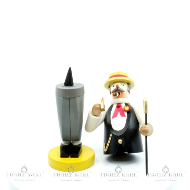 Incense smoker "Gentleman", grey - 21 cm (8.3 inches)