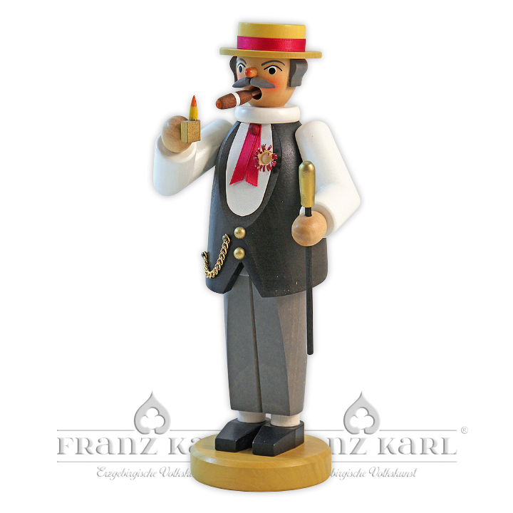 1172 Räuchermann "Gentleman", grau