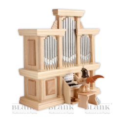 Langrock-Engel an der Orgel farbig mit Spielwerk Fa.Blank Erzgebirge Spieluhr