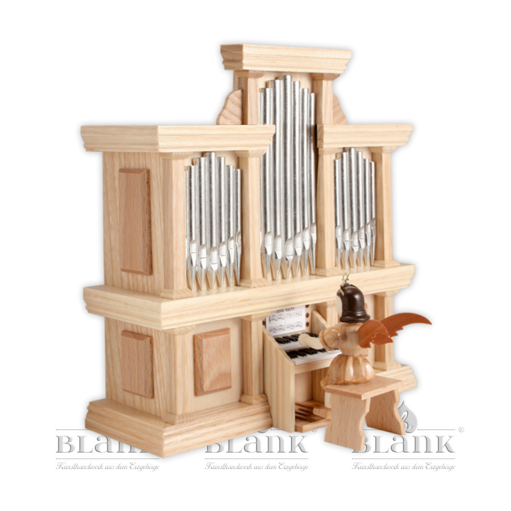 Angel at the organ with music box mechanism