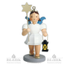 Angel with Short Pleated Skirt with Lantern / Star, 23 cm, coloured