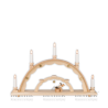Candle arch with zither playing angel