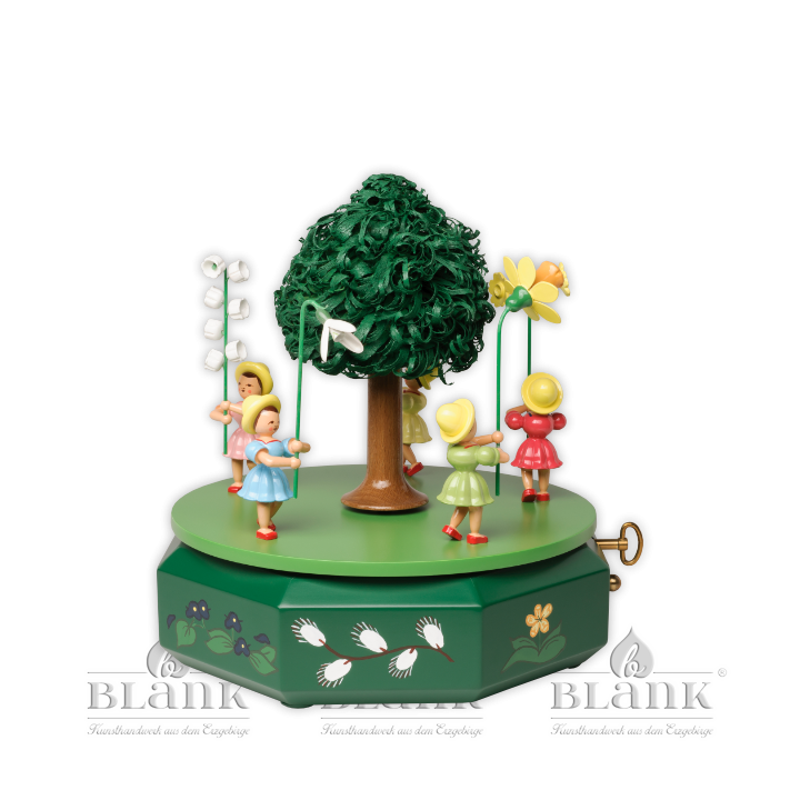 SPF 002 Spieldose mit 5 Blumenkindern, farbig