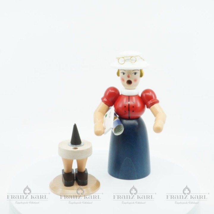 Incense smoking woman "Secretary" - 21 cm (8.3 inches)