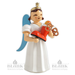 ELF-MF 014 Angel with Long Pleated Robe and Santa's Boot, coloured