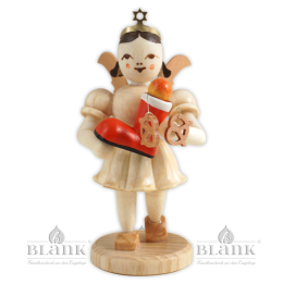 EK-M 014 Angel with Pleated Skirt and Santa's Boot