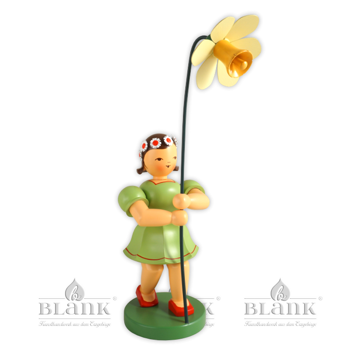 BKFM 013 Blumenkind mit Narzisse, 20 cm, farbig