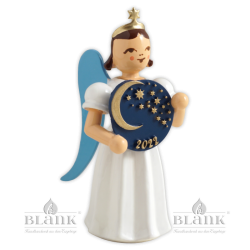 ELF 2022 Angel with Long Pleated Robe Moon & Stars, coloured