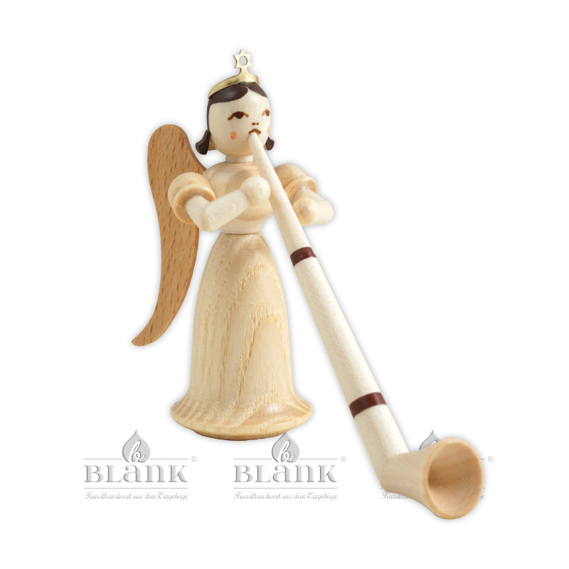 EL 074 Angel with Long Robe and Alphorn