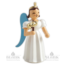 ELF 087 Angel with Long Pleated Robe and Bell Stick, coloured