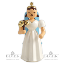 ELF 087 Faltenlangrockengel mit Schellenstab, farbig