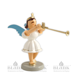 EKF 086 Angel with Pleated Skirt and Aida Trumpet, coloured