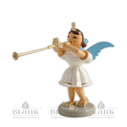 EKF 086 Angel with Pleated Skirt and Aida Trumpet, coloured