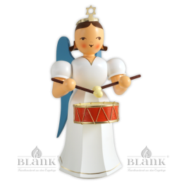 ELFM 016 Faltenlangrockengel mit Trommel, 20 cm, farbig