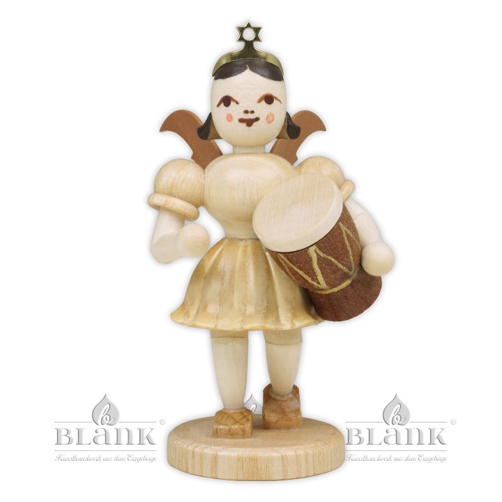 EK 089 Angel with Pleated Skirt and Djembe