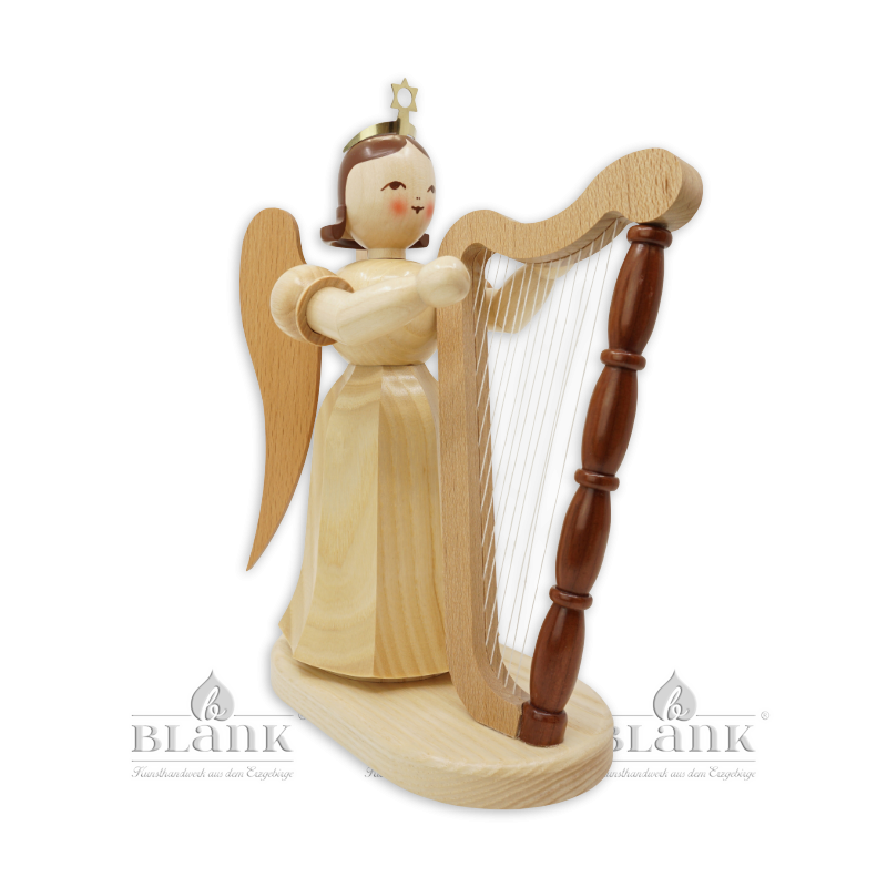 ELM 008 Langrockengel mit Harfe, 22 cm