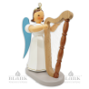 ELFM 008 Angel with Long Pleated Robe and Harp, 20 cm, coloured