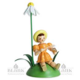 BKS 035 Blumenkind mit Kamille und Psalter, sitzend