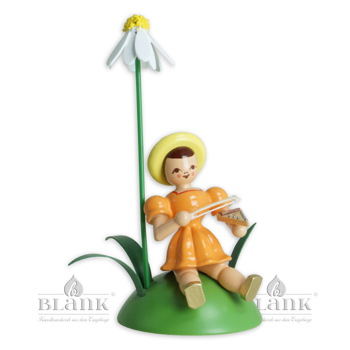 BKS 035 Blumenkind mit Kamille und Psalter, sitzend