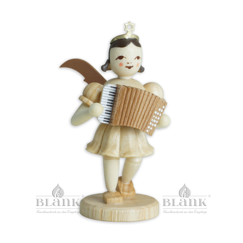 Angel with Short Pleated Skirt and Accordion