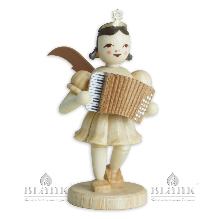 Angel with Short Pleated Skirt and Accordion