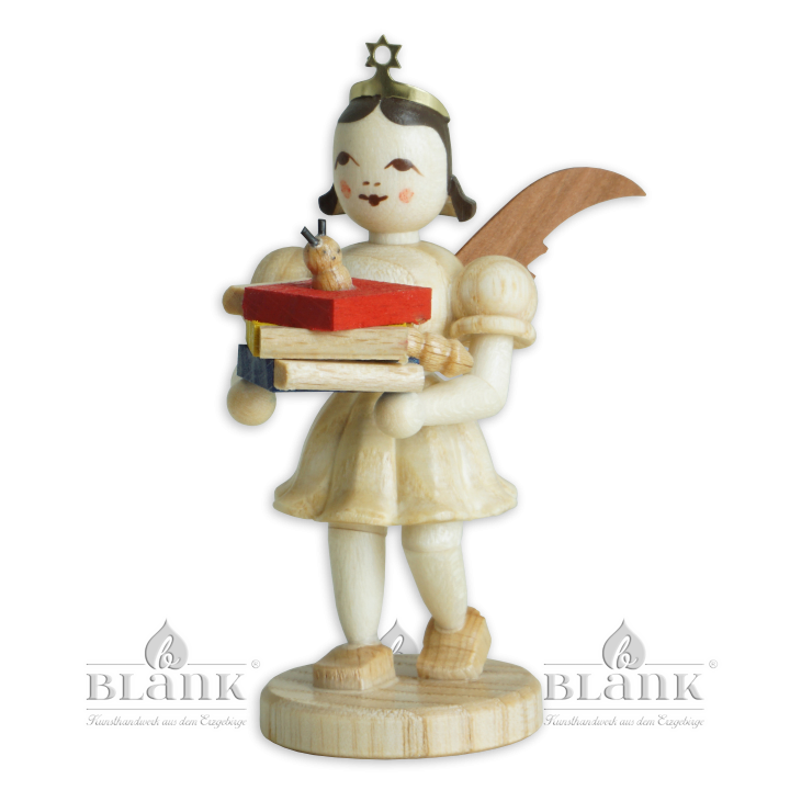 EK 092 Angel with Short Pleated Skirt and Bookworm