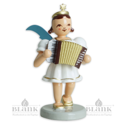 EKF 012 Angel with Short Pleated Skirt and Accordion, coloured