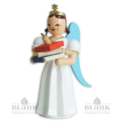 ELF 092 Angel with Long Pleated Robe and Bookworm, coloured
