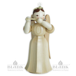 ELM 075 Angel with Long Pleated Robe and Piccolo, 22 cm