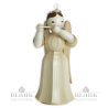 ELM 075 Angel with Long Pleated Robe and Piccolo, 22 cm