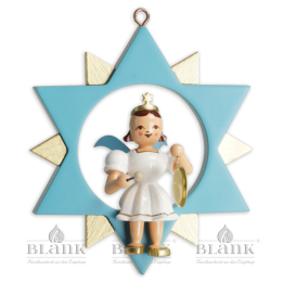 ESF 056 Angel in a Star with Gong, coloured