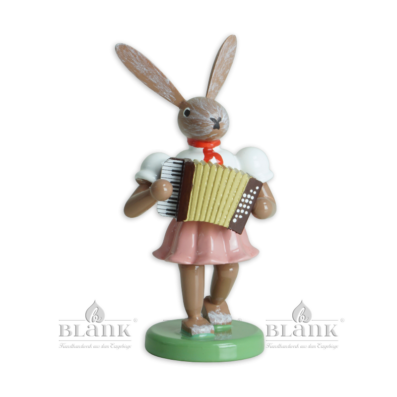 OHF 012 Osterhase mit Akkordeon, farbig