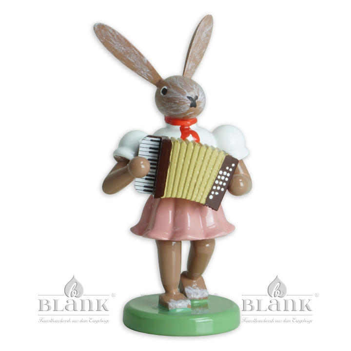 OHF 012 Osterhase mit Akkordeon, farbig