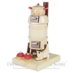KWO Olbernhau 21511 - Brucia Incenso In Legno A Forma Di Babbo Natale, 20 Cm, Fatto A Mano In Germania