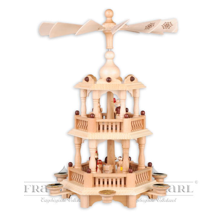Pyramid with baroque fence, 2 stories