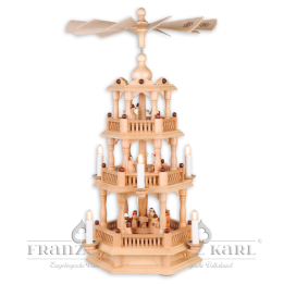 Pyramid with baroque fence, 3 stories, electric
